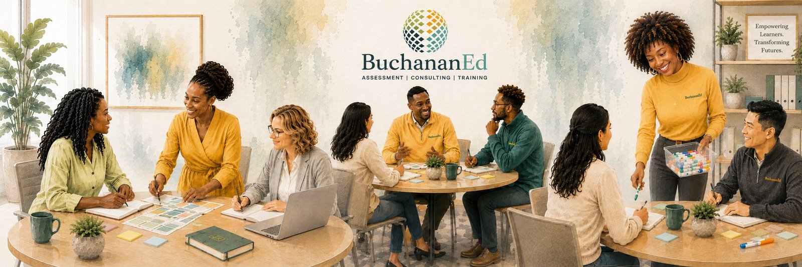 BuchananEd team collaborating on faculty and leadership development
